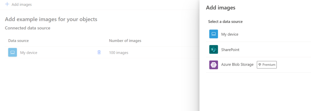 Selecting source for the pictures