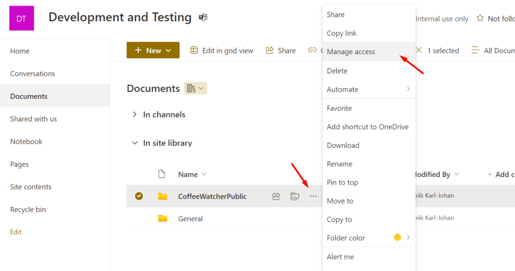 SharePoint folder permission management